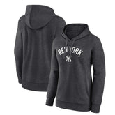 New York Yankees Women's Team Lockup Hoodie Charcoal