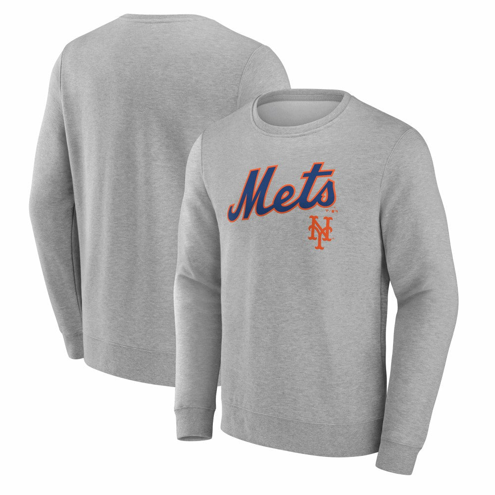 New York Mets Team Lockup Sweatshirt Gray
