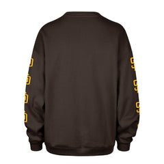 San Diego Padres Women's Trendy Team Go Big Oversized Sweatshirt Brown