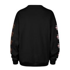 San Francisco Giants Women's Trendy Team Go Big Oversized Sweatshirt Black