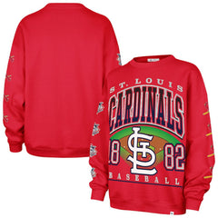 St. Louis Cardinals Women's Trendy Team Go Big Oversized Sweatshirt Red