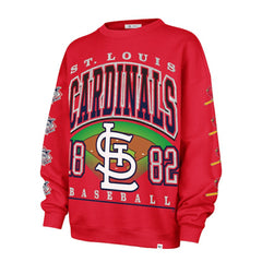 St. Louis Cardinals Women's Trendy Team Go Big Oversized Sweatshirt Red