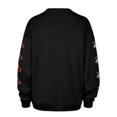 Baltimore Orioles Women's Trendy Team Go Big Oversized Sweatshirt Black