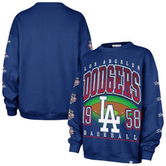 Los Angeles Dodgers Women's Trendy Team Go Big Oversized Sweatshirt Royal