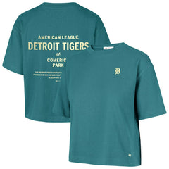 Detroit Tigers Women's Contemporary Basics Leon City T-Shirt Teal