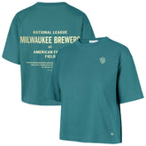 Milwaukee Brewers Women's Contemporary Basics Leon City T-Shirt Teal