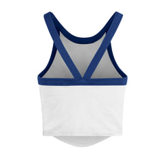Los Angeles Dodgers Women's Trendy Team Rally Sporty Cropped Racerback Tank Top White