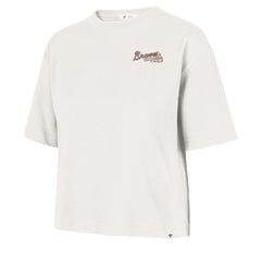 Atlanta Braves Women's Love Letter Reed City T-Shirt Cream
