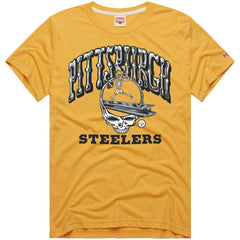 Pittsburgh Steelers Homage NFL x Grateful Dead Tri-Blend T-Shirt - Gold cheap