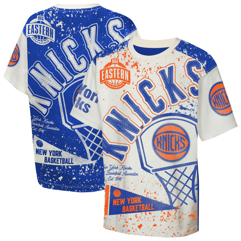 New York Knicks Outerstuff Youth Top Player All-Over-Print T-Shirt - Cream shop