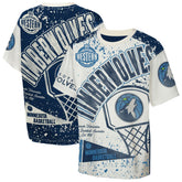 Minnesota Timberwolves Outerstuff Youth Top Player All-Over-Print T-Shirt - Cream shop
