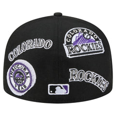 Colorado Rockies All Over 59FIFTY Fitted Hat Black