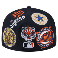 Detroit Tigers All Over 59FIFTY Fitted Hat Navy
