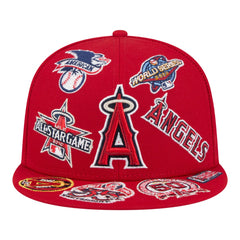 Los Angeles Angels All Over 59FIFTY Fitted Hat Red