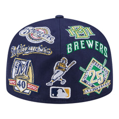 Milwaukee Brewers All Over 59FIFTY Fitted Hat Navy
