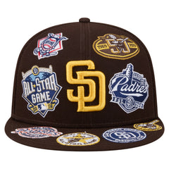 San Diego Padres All Over 59FIFTY Fitted Hat Brown