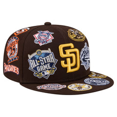 San Diego Padres All Over 59FIFTY Fitted Hat Brown