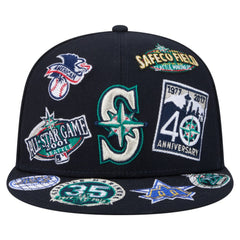 Seattle Mariners All Over 59FIFTY Fitted Hat Navy