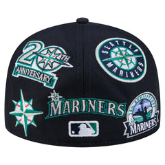 Seattle Mariners All Over 59FIFTY Fitted Hat Navy