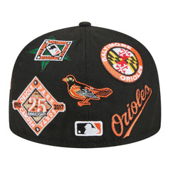 Baltimore Orioles All Over 59FIFTY Fitted Hat Black