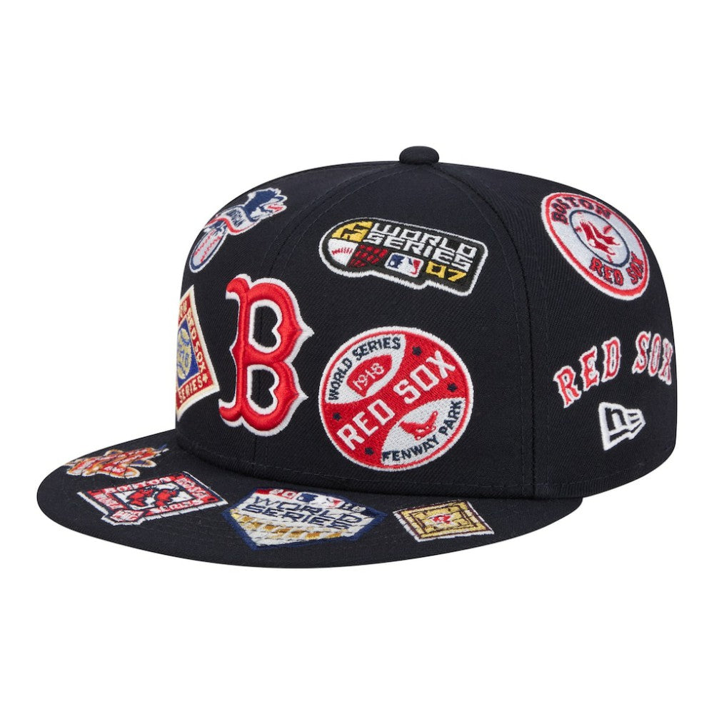 Boston Red Sox All Over 59FIFTY Fitted Hat Navy