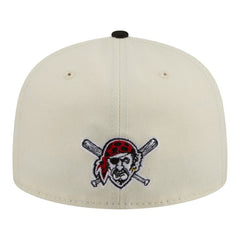 Pittsburgh Pirates Two-Tone Stitch 59FIFTY Fitted Hat Cream