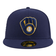 Milwaukee Brewers Hidden Hit 59FIFTY Fitted Hat Navy