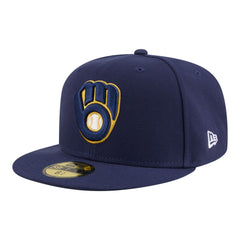 Milwaukee Brewers Hidden Hit 59FIFTY Fitted Hat Navy