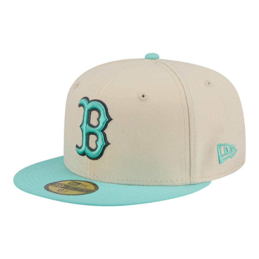 Boston Red Sox Two-Tone Color Pack 59FIFTY Fitted Hat Light Beige/Turquoise