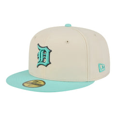 Detroit Tigers Two-Tone Color Pack 59FIFTY Fitted Hat Light Beige/Turquoise