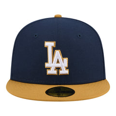 Los Angeles Dodgers Two-Tone Color Pack 59FIFTY Fitted Hat Navy/Khaki