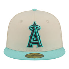 Los Angeles Angels Two-Tone Color Pack 59FIFTY Fitted Hat Light Beige/Turquoise