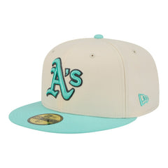 Athletics Two-Tone Color Pack 59FIFTY Fitted Hat Light Beige/Turquoise