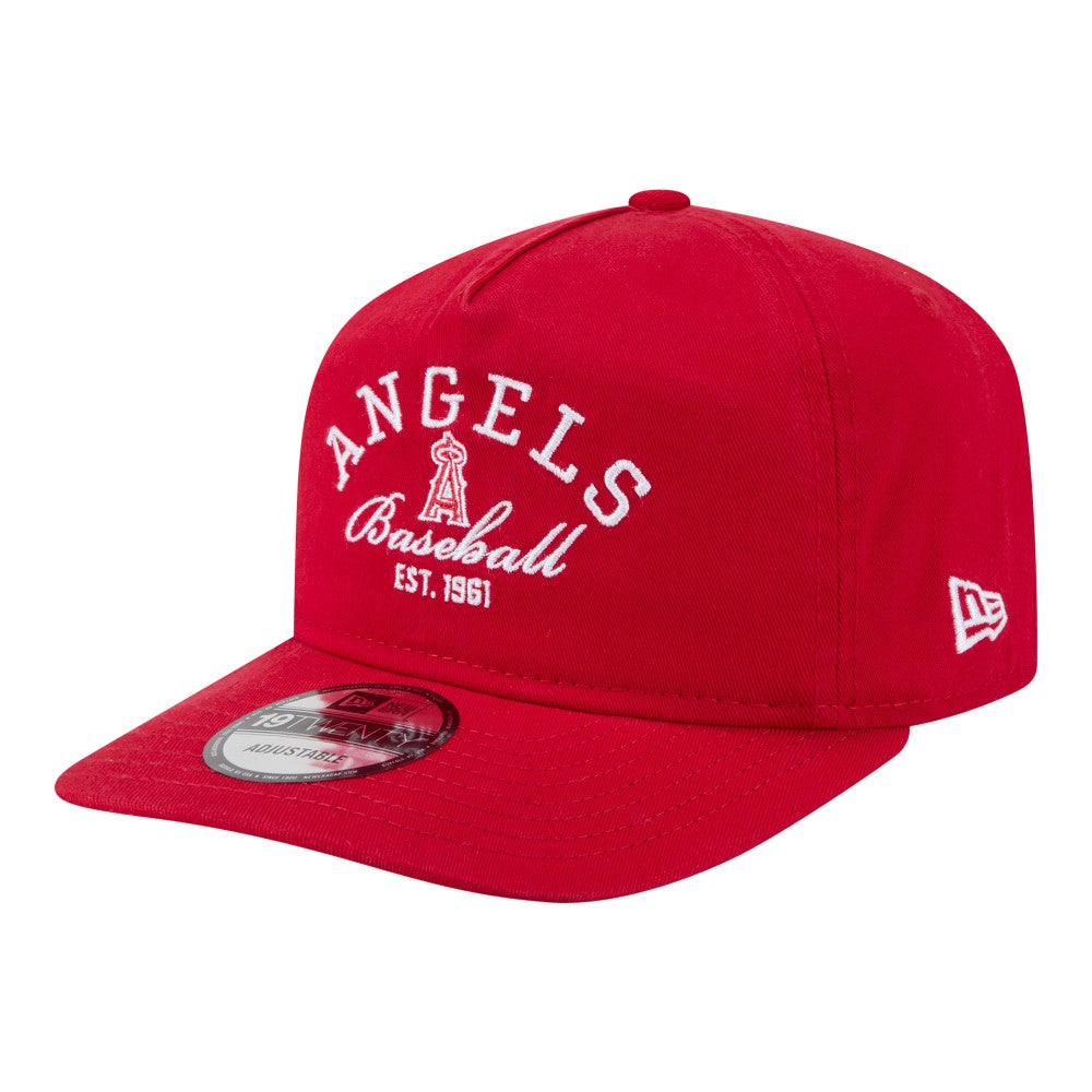 Los Angeles Angels Stacked 19TWENTY Adjustable Hat Red