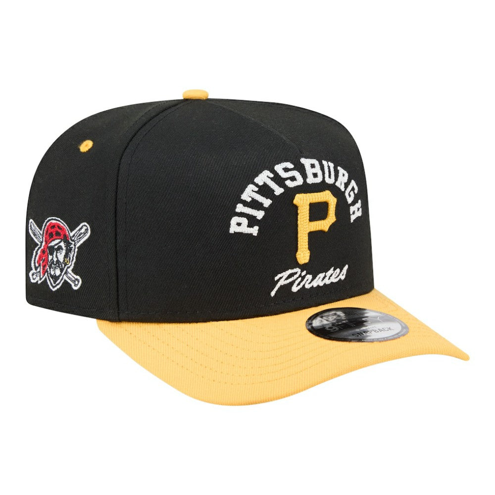 Pittsburgh Pirates Arched A-Frame 9FIFTY Adjustable Hat Black/Gold
