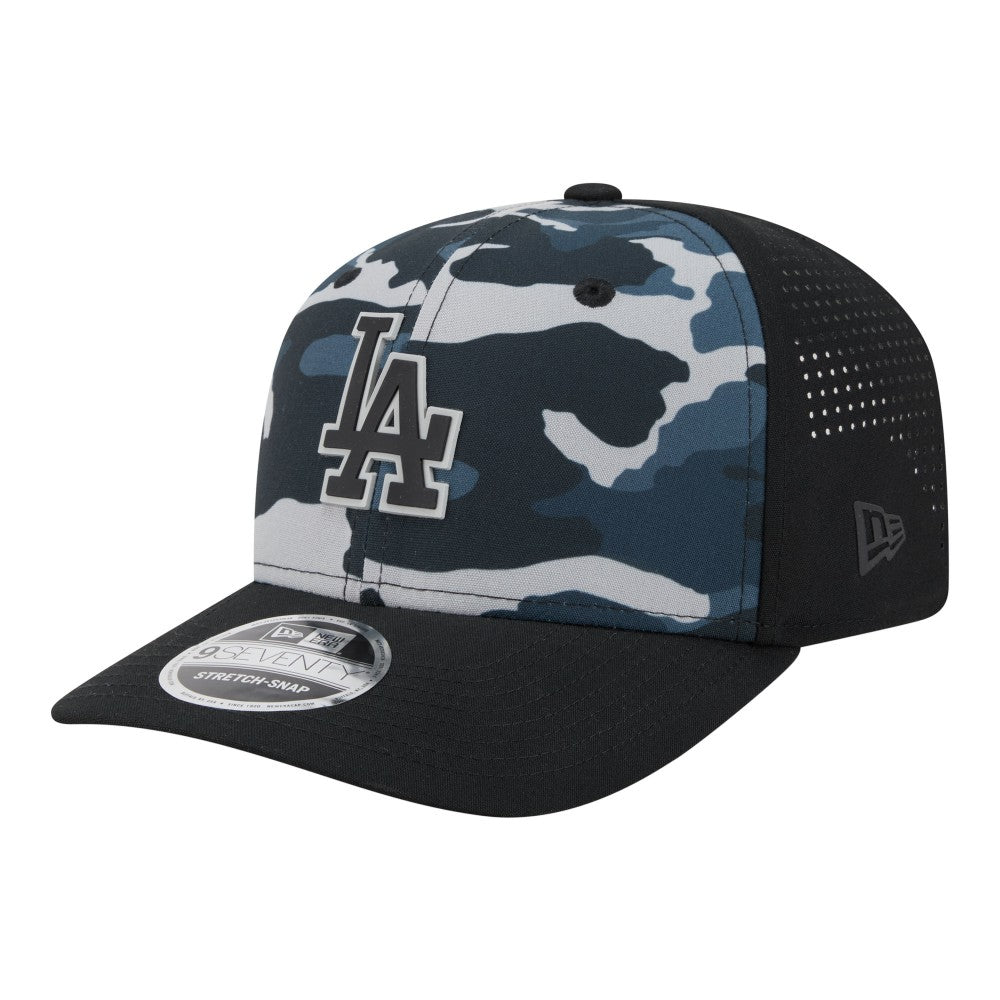 Los Angeles Dodgers Tonal Camo 9SEVENTY Stretch-Snap Hat Black