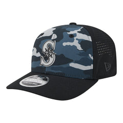 Seattle Mariners Tonal Camo 9SEVENTY Stretch-Snap Hat Black