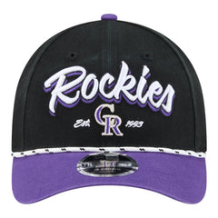 Colorado Rockies Team Loyal 9FORTY M-Crown Adjustable Hat Black/Purple