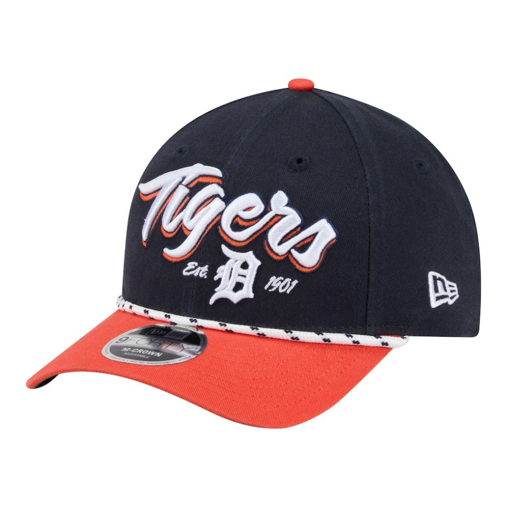 Detroit Tigers Team Loyal 9FORTY M-Crown Adjustable Hat Navy/Orange