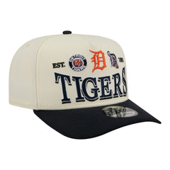 Detroit Tigers Throwback Tri-Hit A-Frame 9FIFTY Adjustable Hat Cream