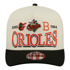 Baltimore Orioles Throwback Tri-Hit A-Frame 9FIFTY Adjustable Hat Cream