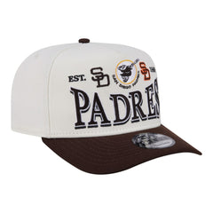 San Diego Padres Throwback Tri-Hit A-Frame 9FIFTY Adjustable Hat Cream