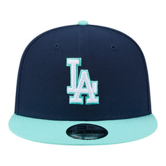 Los Angeles Dodgers 2-Tone Color Pack 9FIFTY Snapback Hat Navy/Turquoise
