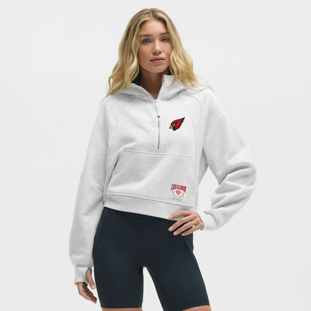Arizona Cardinals lululemon Women's Scuba Oversized Half-Zip Hoodie - Heathered Core Ultra Light Grey discount