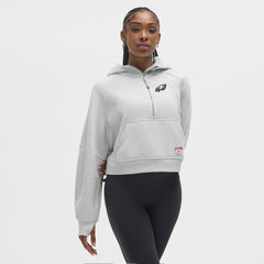 Philadelphia Eagles lululemon Women's Scuba Oversized Half-Zip Hoodie - Heathered Core Ultra Light Grey for sale