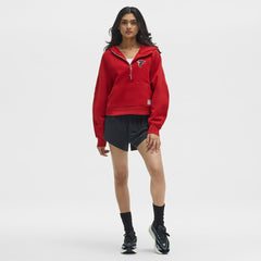 Atlanta Falcons lululemon Women's Scuba Oversized Half-Zip Hoodie - College Crimson on sale