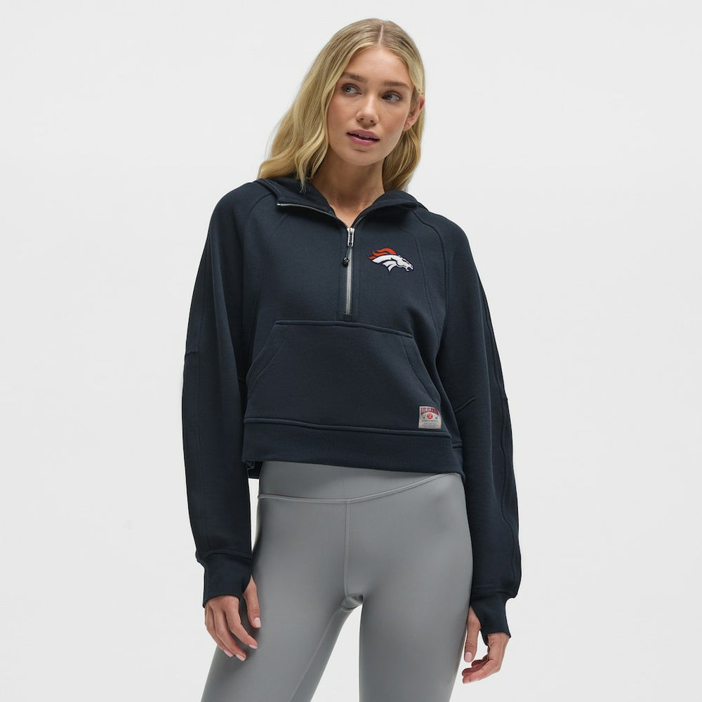 Denver Broncos lululemon Women's Scuba Oversized Half-Zip Hoodie - True Navy for sale