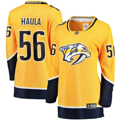 Erik Haula Nashville Predators Fanatics Women's Home Breakaway Player Jersey - Gold Jerseys