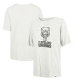 Cleveland Browns '47 Women's Dawg Pound XL Premier Sadie Oversized T-Shirt - Cream for sale