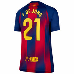 Frenkie de Jong Barcelona Women's 2025/26 Home Replica Jersey - Navy sale